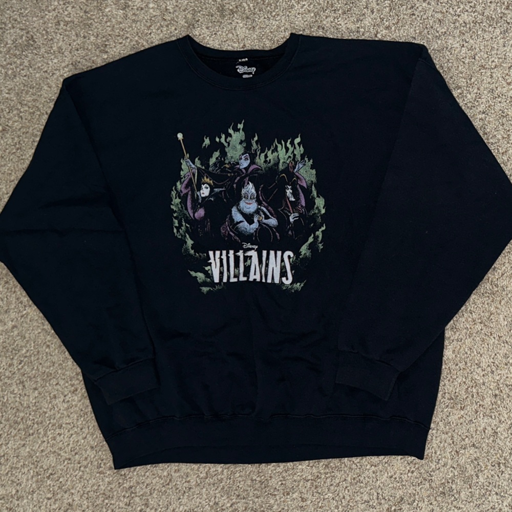 Disney Black Villains Crew Neck Sweater
